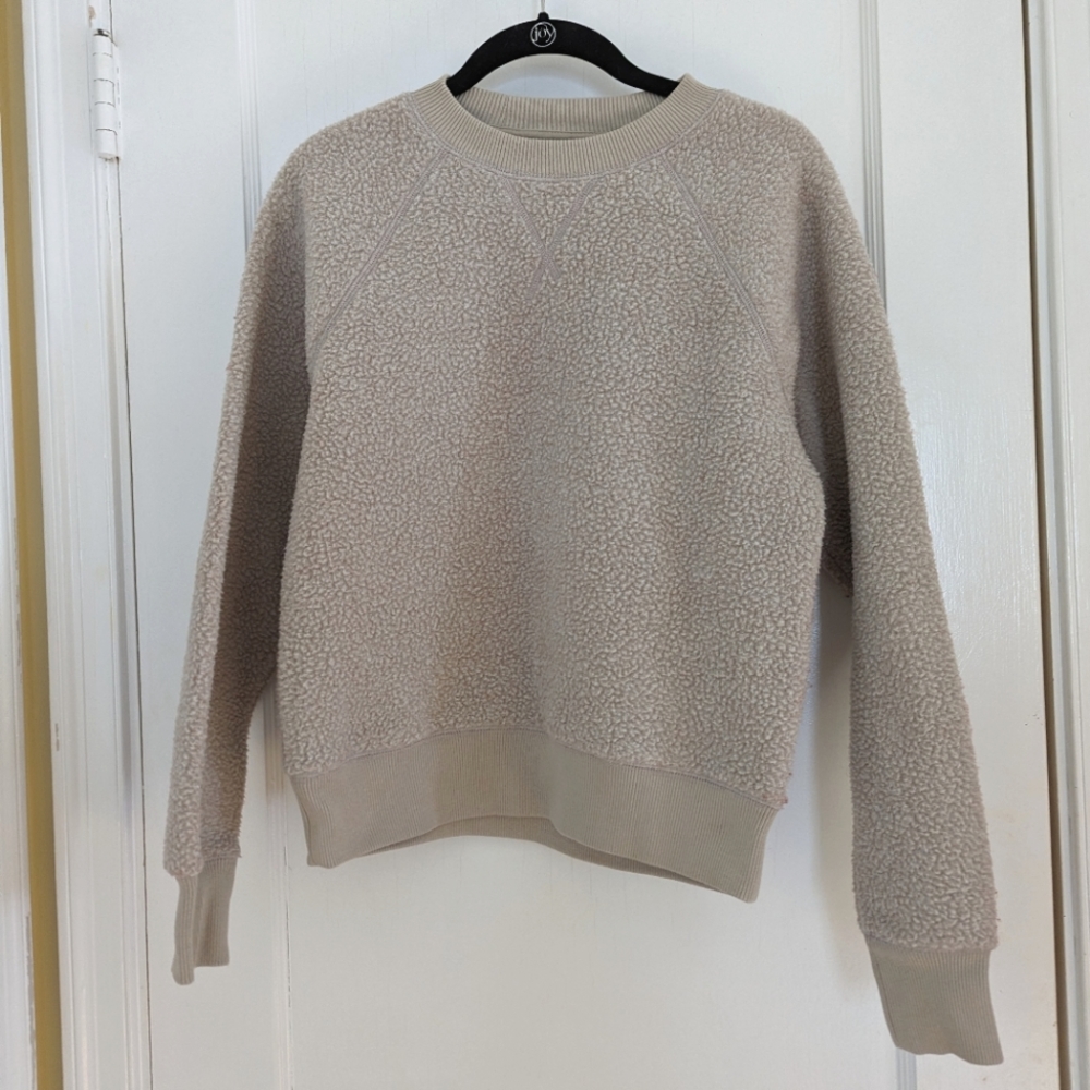 Everlane Renew Fleece Sweatshirt in Sandstone
